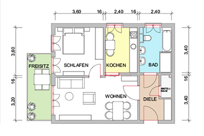 2 Raum-Wohnung altersgerechtes Wohnen Bernburg