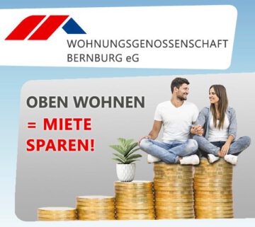 Oben Wohnen = Miete Sparen!, 06406 Bernburg, Wohnung