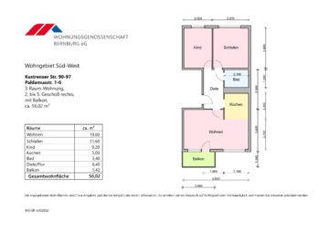 Kleine 3-Raum-Wohnung mit Blick ins Grüne, 06406 Bernburg, Etagenwohnung