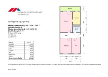 3-Raum-Wohnung im Erdgeschoss zu vermieten, 06406 Bernburg, Wohnung